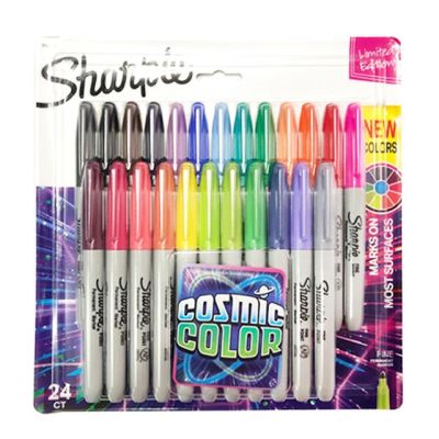 12/24 Pcs Set Sanford Sharpie Oil Marker Pens Colored Markers Art Pen Permanent Colour Marker Pen Office Stationery 1mm Nib