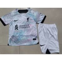 ✒✖ 22/23 New Kids Liverpool Away Football Jersey Set White Jersey Short Sleeve Tops Short Pants Football/Soccer Jersey Set Size 16-28