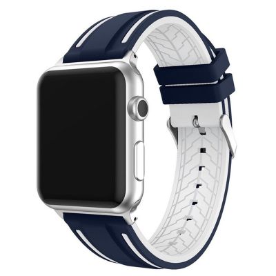 สร้อยข้อมือซิลิโคนกีฬาสำหรับสายคาด Apple Watch 45มม. 41มม. 42/38มม. 40/44มม. สมาร์ทสำหรับ IWatch Series 7 6 SE 5 4 3 2 1