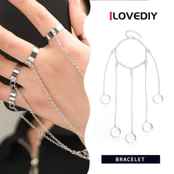 Buy Chain Finger Rings Bracelet Punk Layered Chain Tassel Bracelet with Finger  Ring Finger Claws Arm Cuff Jewelry for Women, Metal, other at Amazon.in