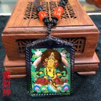 Tibetan Tangka Yellow God of Wealth Green Tara Manjusri Lotus Birth Shakyamuni Buddha Male and Female Pendant Jewelry VBIO