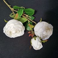 60cm Rose Artificial Flowers 3 Heads Pink White Silk Flower for DIY Home Wedding Decoration Lotus Tea Plum Fake Flower Bouquet