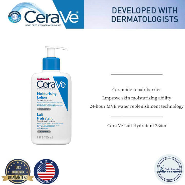 Cerave Daily Moisturizing Lotion For Normal To Dry Skin Dermatologist Recommended Lait Hydratant 0036