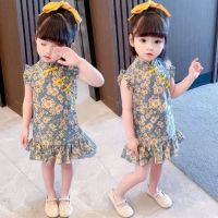 2023 Hanfu childrens costume clothes girl baby floral little princess dress  by Hs2023