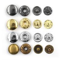 50 sets Snap Fastener Button Rivet Metal Buckle Combination Clothing Sewing Repair Metal Button Silver/Bronze/Black/Golden Color Haberdashery