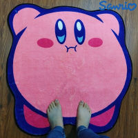 60/80cm Kirbys Kawaii Pink Carpet Game Peripheral Mat พรมห้องน้ําเด็กตกแต่งห้องเสื่อบ้านกันลื่น Doormat สําหรับเด็กผู้หญิง