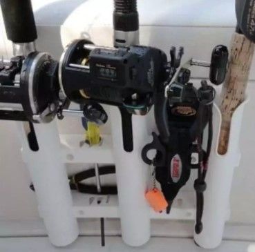 ที่วางคันเบ็ด-marine-boat-fishing-triple-3-rod-holder-tube-rack-rest-vertical-mount-socket