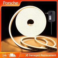 {ItalyNest shop}ไฟแถบไฟ Led Porsche 220V (มีปลั๊ก) AC กันน้ำแสงนีออนแคบสามารถตัดได้