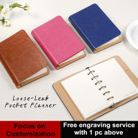 Hard Back Mini Refillable Leather Travelers Planner Small Journal Pocket Notebook Notepad
