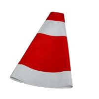 Red White PVC Reflective Traffic Sleeve White Reflective Cover For Road Safety Cone