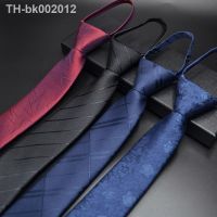 ◊☒ Men Zipper Tie Lazy Ties Fashion 6cm Business Necktie For Man Skinny Slim Narrow Bridegroom Party Dress Wedding Necktie Present