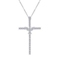 2023 European and American S925 Sterling Silver Fashion Fashion Cross Pendant French Regular Full Diamond Womens Necklace Fashion Chain Necklaces