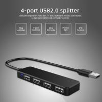 [HOT HAIXWLXKWW 589] 1Pc USB 2.0 Hi Speed 4 Port Hub Splitter อะแดปเตอร์ชาร์จข้อมูลสำหรับฮาร์ดไดรฟ์