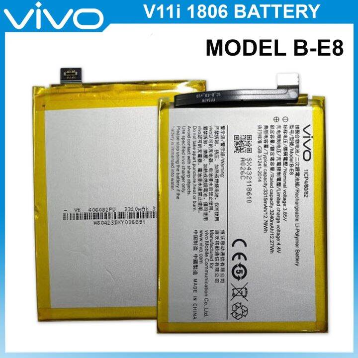 Vivo V11i 1806 Battery Original Model B-E8 (3315mAh) | Lazada PH