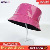 ZYEarth หมวกกันแดด Topi Bucket หมวกกันแดดหน้าร้อนแบบพกพาสำหรับการเดินป่าการขี่จักรยานกลางแจ้ง