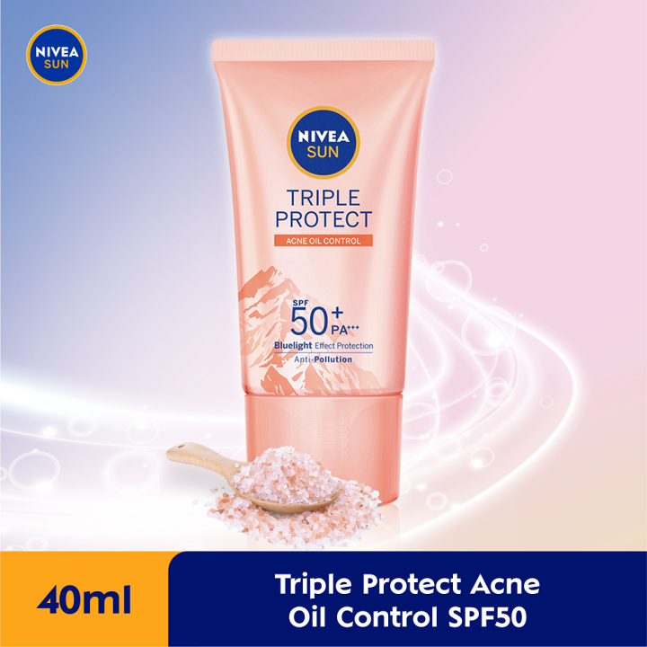 Nivea Sun Triple Protect Acne Oil Control Spf50 40ml Lazada 9703