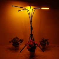 2A USB LED Grow Lights for Indoor Plants Full Spectrum Plant Light with Adjustable Tripod Stand Red&amp;Blue Floor Grow Lamp 5V