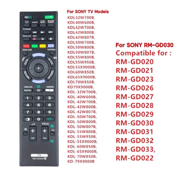 รีโมทคอนโทรลทีวี-rm-gd032-rm-gd022-rmgd030ทนทาน-rm-gd030สำหรับ-kdl40w600b-kdl32w700b-kdl42w700b-หลายรุ่น