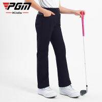 PGM Girls Golf Pants Summer Breathable Elastic Belt Trousers Golf Wear for Kids KUZ155