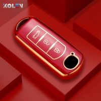 TPU แฟชั่นโครงเปลือกนอกเคส Kunci Remote Mobil สำหรับ Mazda 2 3 5 6 BL BM GJ Atenza Axela Demio CX-3 CX3 CX-5 CX5 CX7 CX-9ไร้กุญแจ CX8