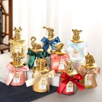 【DT】 hot  European Party Gift Jar/Sealed Glass Jar + Ribbon Tank/Wedding Candy Box/Birthday Gift Box/Transparent Glass Storage Tank Jewelr