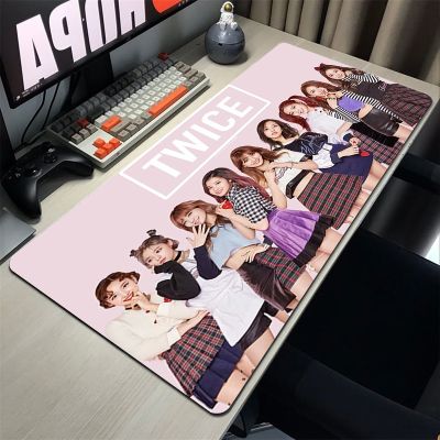 Pink Gaming Mouse Mat Gamer Kpop Twice Keyboard Pad Deskmat Pc Accessories Mousepad Cabinet Mause Laptops Pads Anime Carpet Xxl