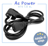 nanie it สายหม้อหุงข้าว สายกระทะไฟฟ้า สายไฟ Ac Power 2 ขากลม รองรับกระแสไฟ 2500 วัตต์ สายหนา 8 มม. ยาว 1.8 เมตร