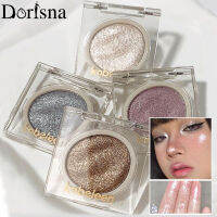 Dorisna แป้งมันบดชิมเมอร์แป้งไฮไลท์แผ่นเครื่องสำอางสูงแวววาวคอนทัวร์สีธรรมชาติเนื้อละเอียดติดทนนาน