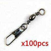 【YD】 100PCS Swivel Fishing Mixed Size 6 -14  Rolling Rings Fishhook Tackle Tools