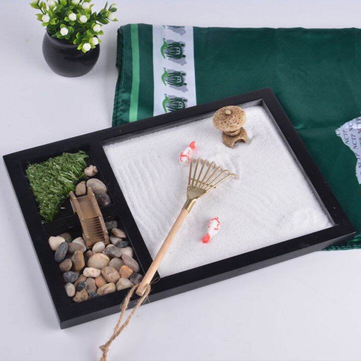 Japanese Zen Garden Kit for Desk Office Table Mini Zen Sand Garden Kit