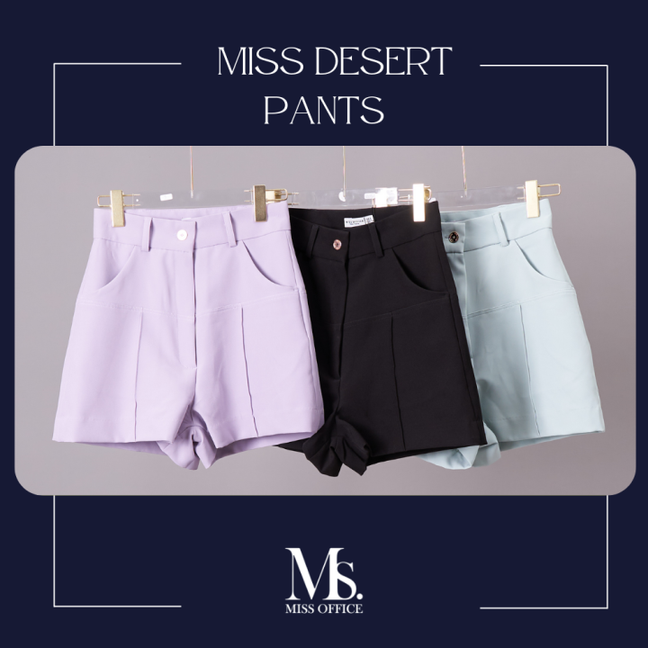 miss-office-กางเกงขาสั้น-เอวซ้อน-กางเกงใส่สบาย-mp-116