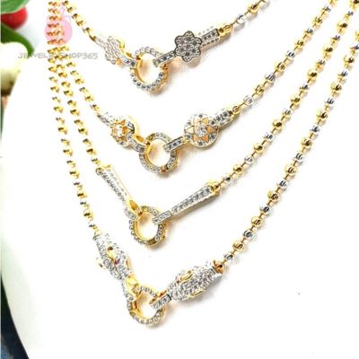 jewelryshop365 K110สร้อยคอสองกษัตริย์ขั้วเพชร งาน92.5 แท้ สีสันสวยงาม ลวดลายเด่นชัด ขนาด 3 มิล บริการเก็บเงินปลายทาง