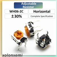 10pcs Adjustable Resistance WH06-2C Potentiometer Horizontal 100Ω 200Ω 500Ω 1KΩ 2KΩ 5KΩ 10KΩ 20KΩ 50KΩ 100KΩ 200KΩ 500KΩ 1MΩ Ohm