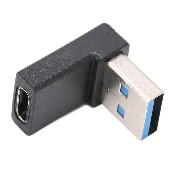 ชนิด-c-เป็น-usb-3-0อะแดปเตอร์ข้อศอกชนิด-c-แปลง90องศาสำหรับแฟลชไดรฟ์สองหัวความเร็วสูง