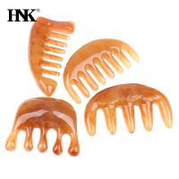 1Pcs Natural Ox Horn Pocket Comb Wide Toothed Comb SPA Guasha Scalp Massage Brush Hair Care Tool High Quality