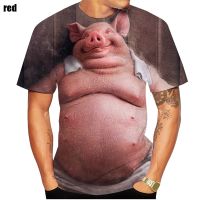 2023 หมูตลกชายเสื้อยืด 3d พิมพ์ลายมหาสมุทรชายเสื้อยืดแขนสั้นสบาย ๆ สบายดุร้ายด้านบนเสื้อยืดเครื่องแต่งกาย XS-5XL