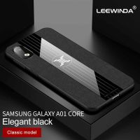 LEEWINDA เคสโทรศัพท์ Samsung Galaxy A01 Core,อีกสามต่อสู้ผ้ารูปแบบเกราะขอบนิ่มกันกระแทกฝาหลัง