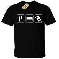 Eat sleep HOCKEY graphic cotton O-neck T-Shirt for men