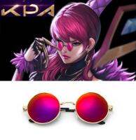 พร็อพ KDA LOL ผู้หญิงแว่นกันแดดสีแดง ROLECOS ผู้ชาย Evelynn K/da แว่นกันแดดเล่นสมมติคอสตูมและปาร์ตี้