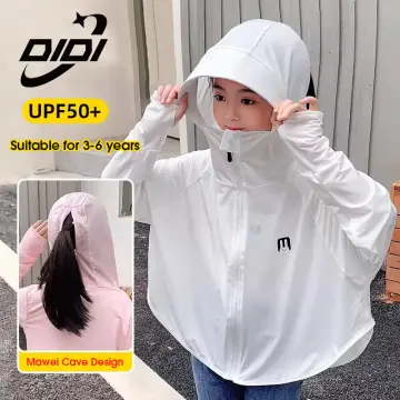 UPF 50+ Kids Fishing Hoodie Shirt - UV Sun Protection Long Sleeve