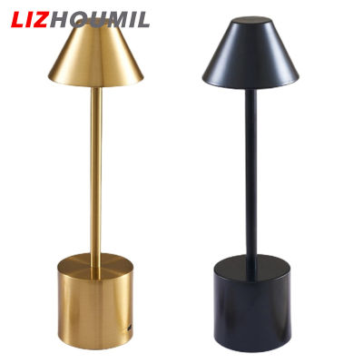 LIZHOUMIL ไฟ Led ระบบสัมผัสโคมไฟตั้งโต๊ะ3สีหรี่ได้ไม่มีขั้นชาร์จไฟได้ Usb Pelindung Mata โคมไปตั้งโต๊ะไฟกลางคืน