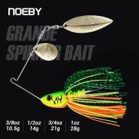 Noeby Spinnerbait 10.5g 14g 21g 28g Double Willow Blade Needle Stinger Hook Spoon Wire Bait for Bass Pike Metal Jig Fishing LureLures Baits