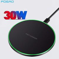 30W Fast Wireless Charger Pad for iPhone 14 13 12 11 XS Pro Max XR X 8 Samsung S22 S21 Note 20 Xiaomi Induction Charging Station Wall Chargers