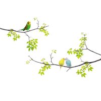 venicenight Wall Sticker Moisture-proof Decorative PVC 2022 Lovely Bird Pattern Window Sticker Nursery Decor