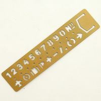 JYYP-Creative Brass Multifunction Ruler Bookmark Letters And Numbers Template Painting Tools Kids S Stationery School Supplies