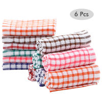 6PCS Kitchen Small Tea Towel Absorbent Restaurant Household Clean Dish Towels Kitchen Clean Cloth Kichen Gadgets Accessories