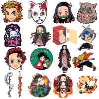Demon Slayer Enamel Pins Anime Collection Metal Brooches for Women Men Badge Backpack Cosplay Accessories Gift Fashion Jewelry