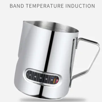 MHW-3BOMBER 600ml Milk Frothing Pitcher 3.0 Stainless Steel Steaming  Pitcher Jug and Thermometer Professional Latte Art Tools