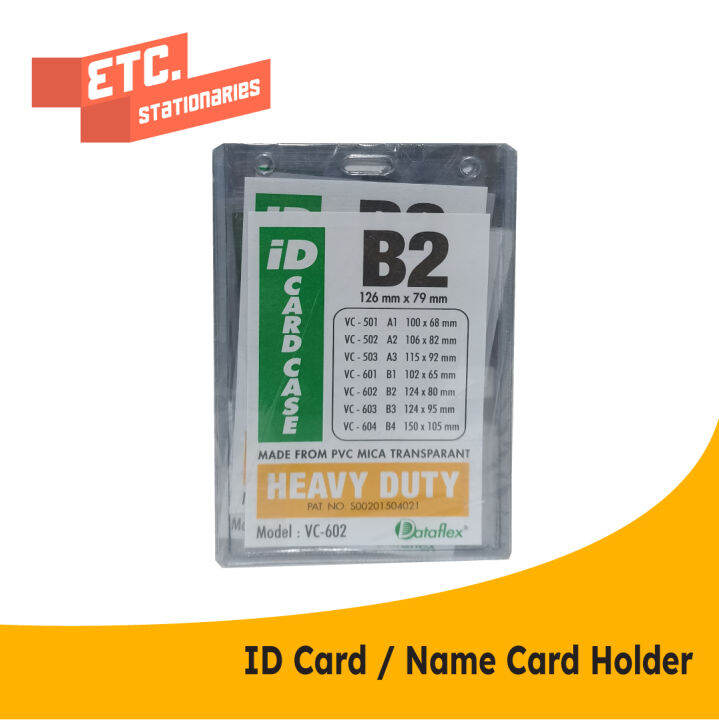 Dataflex ID Card B2 Case Plastik Mika / Name Tag Holder VC602 Lazada