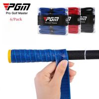 6ชิ้นถุง PGM Golf Grip เทปยาง Anti Slip กันน้ำ Winding แบดมินตันแร็กเก็ตจับเทปเทนนิส Racquet Grip สายคล้อง ZP032